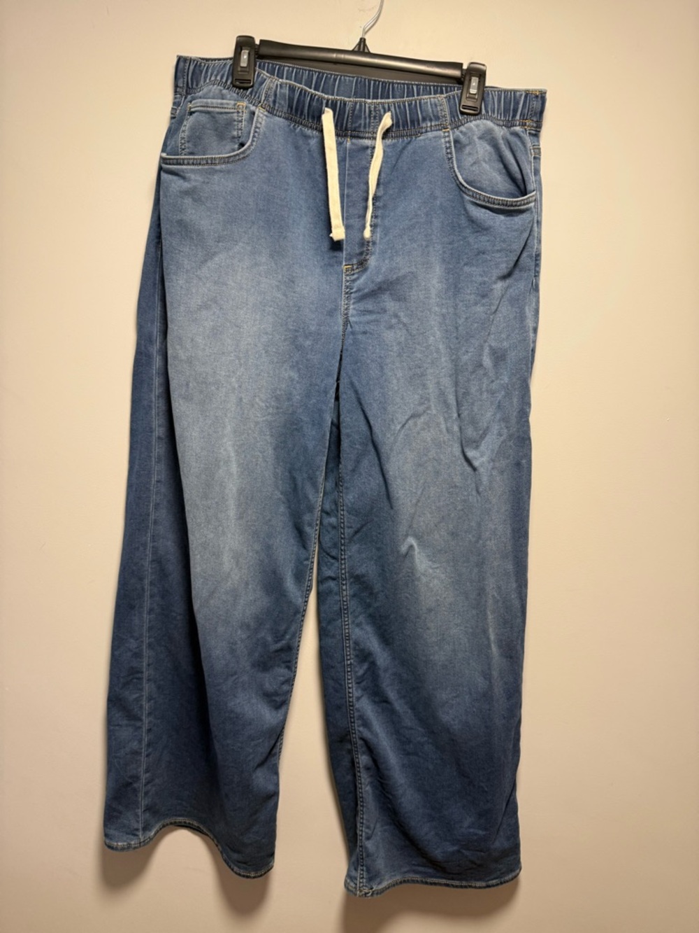 GAP Mid Rise Knit Easy Baggy Jeans L Tall | Medium indigo - Picture 6 of 10